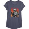 imageStar Wars Visions Boba Fett Samurai Poster TShirtHeather Blue