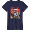 imageStar Wars Visions Boba Fett Samurai Poster TShirtNavy Blue