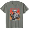 imageStar Wars Visions Boba Fett Samurai Poster TShirtOlive Heather