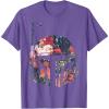 imageStar Wars Boba Fett Floral Print Helmet Graphic TShirt TShirtPurple Heather