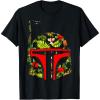 imageStar Wars Boba Fett Tropical Print Helmet TShirtBlack