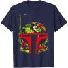 imageStar Wars Boba Fett Tropical Print Helmet TShirtNavy Blue
