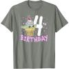 imageStar Wars The Mandalorian Grogu 4th Birthday Ice Cream Cone TShirtOlive Heather