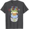 imageStar Wars The Mandalorian Grogu Its My Birthday Cupcake TShirtDark Heather Grey