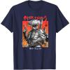 imageStar Wars Visions Boba Fett Samurai Poster TShirtNavy Blue
