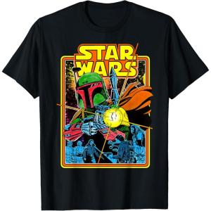 imageStar Wars Boba Fett Bounty Hunter Comic Book Cover TShirtBlack