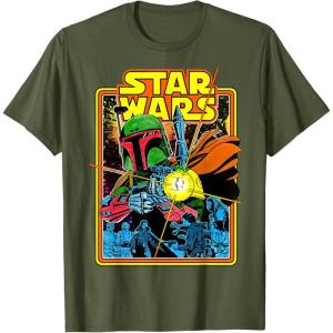 imageStar Wars Boba Fett Bounty Hunter Comic Book Cover TShirtOlive Green