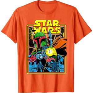 imageStar Wars Boba Fett Bounty Hunter Comic Book Cover TShirtOrange