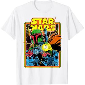 imageStar Wars Boba Fett Bounty Hunter Comic Book Cover TShirtWhite