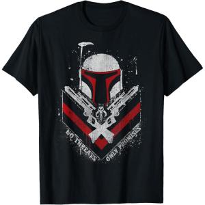 imageStar Wars Boba Fett No Threats Only Promises TShirtBlack
