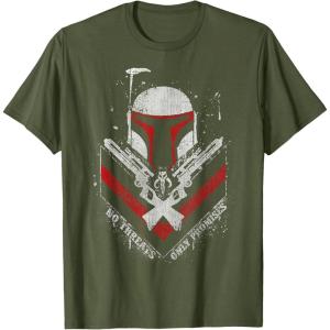 imageStar Wars Boba Fett No Threats Only Promises TShirtOlive Green