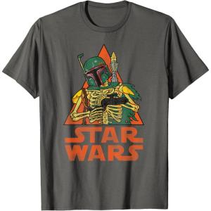 imageStar Wars Boba Fett Skeleton Halloween Costume TShirtAsphalt Grey