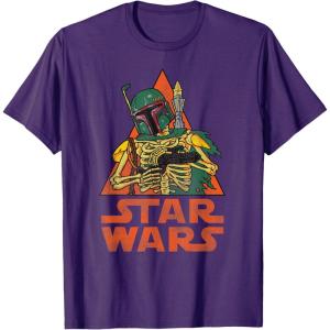 imageStar Wars Boba Fett Skeleton Halloween Costume TShirtPurple
