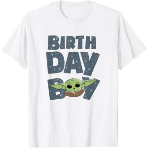 imageStar Wars Grogu Birthday Boy Big Face TShirtWhite