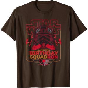 imageStar Wars TIE Fighter Pilot Imperial Birthday Squad Squadron TShirtBrown