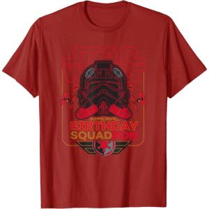 imageStar Wars TIE Fighter Pilot Imperial Birthday Squad Squadron TShirtCranberry Red