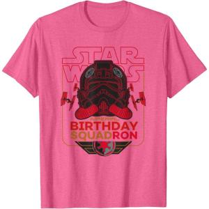 imageStar Wars TIE Fighter Pilot Imperial Birthday Squad Squadron TShirtPink Heather