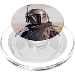imageStar Wars The Mandalorian Bounty Hunter Boba Fett Portrait PopSockets MagSafe PopGrip for iPhoneMagSafe