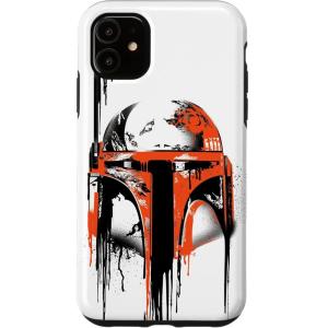 imageiPhone 16 Star Wars Boba Fett Helmet Paint Drip White CaseiPhone 11