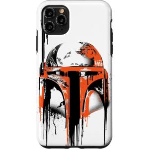 imageiPhone 16 Star Wars Boba Fett Helmet Paint Drip White CaseiPhone 11 Pro Max
