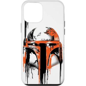imageiPhone 16 Star Wars Boba Fett Helmet Paint Drip White CaseiPhone 12 mini
