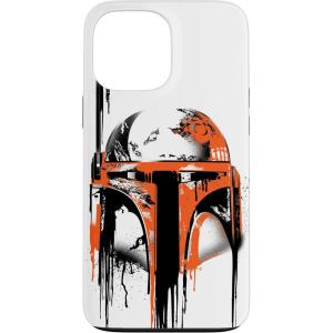 imageiPhone 16 Star Wars Boba Fett Helmet Paint Drip White CaseiPhone 13 Pro Max