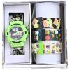 imageAccutime Lucasfilm Star Wars Baby Yoda Kids Digital Watch  LED Flashing Light LCD Watch Display 4 in 1 Interchangeable Plastic Straps
