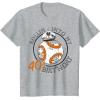 imageStar Wars BB8 Rollin Into My 40th Birthday TShirtHeather Grey