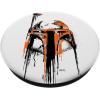 imageStar Wars Boba Fett Helmet Paint Drip PopSockets MagSafe PopGrip for iPhoneStandard