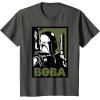 imageStar Wars Boba Fett Poster TShirt TShirtAsphalt Grey