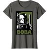 imageStar Wars Boba Fett Poster TShirt TShirtAsphalt Grey