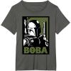 imageStar Wars Boba Fett Poster TShirt TShirtAsphalt Grey