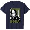 imageStar Wars Boba Fett Poster TShirt TShirtNavy Blue