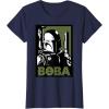 imageStar Wars Boba Fett Poster TShirt TShirtNavy Blue