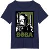 imageStar Wars Boba Fett Poster TShirt TShirtNavy Blue