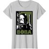 imageStar Wars Boba Fett Poster TShirt TShirtSilver Grey