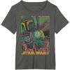 imageStar Wars Boba Fett Vintage Comic Book TShirtAsphalt Grey