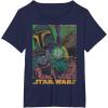 imageStar Wars Boba Fett Vintage Comic Book TShirtNavy Blue