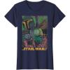 imageStar Wars Boba Fett Vintage Comic Book TShirtNavy Blue