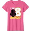 imageStar Wars Darth Vader 8th Birthday TShirt TShirtPink Heather