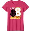 imageStar Wars Darth Vader 8th Birthday TShirt TShirtRed Heather