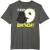 imageStar Wars Darth Vader 9th Birthday TShirt TShirtAsphalt Grey