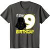 imageStar Wars Darth Vader 9th Birthday TShirt TShirtAsphalt Grey