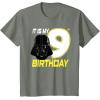 imageStar Wars Darth Vader 9th Birthday TShirt TShirtOlive Heather