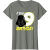 imageStar Wars Darth Vader 9th Birthday TShirt TShirtOlive Heather