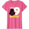 imageStar Wars Darth Vader 9th Birthday TShirt TShirtPink Heather