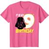 imageStar Wars Darth Vader 9th Birthday TShirt TShirtPink Heather