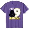 imageStar Wars Darth Vader 9th Birthday TShirt TShirtPurple Heather