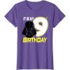imageStar Wars Darth Vader 9th Birthday TShirt TShirtPurple Heather