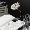 imageStar Wars Millennium Falcon Clip On Book Light  Officially Licensed Disney Reading Light Clip Lamp Design with Flexible Cable Featuring Iconic Han Solo Spaceship 3 Light Modes Battery Powered  P